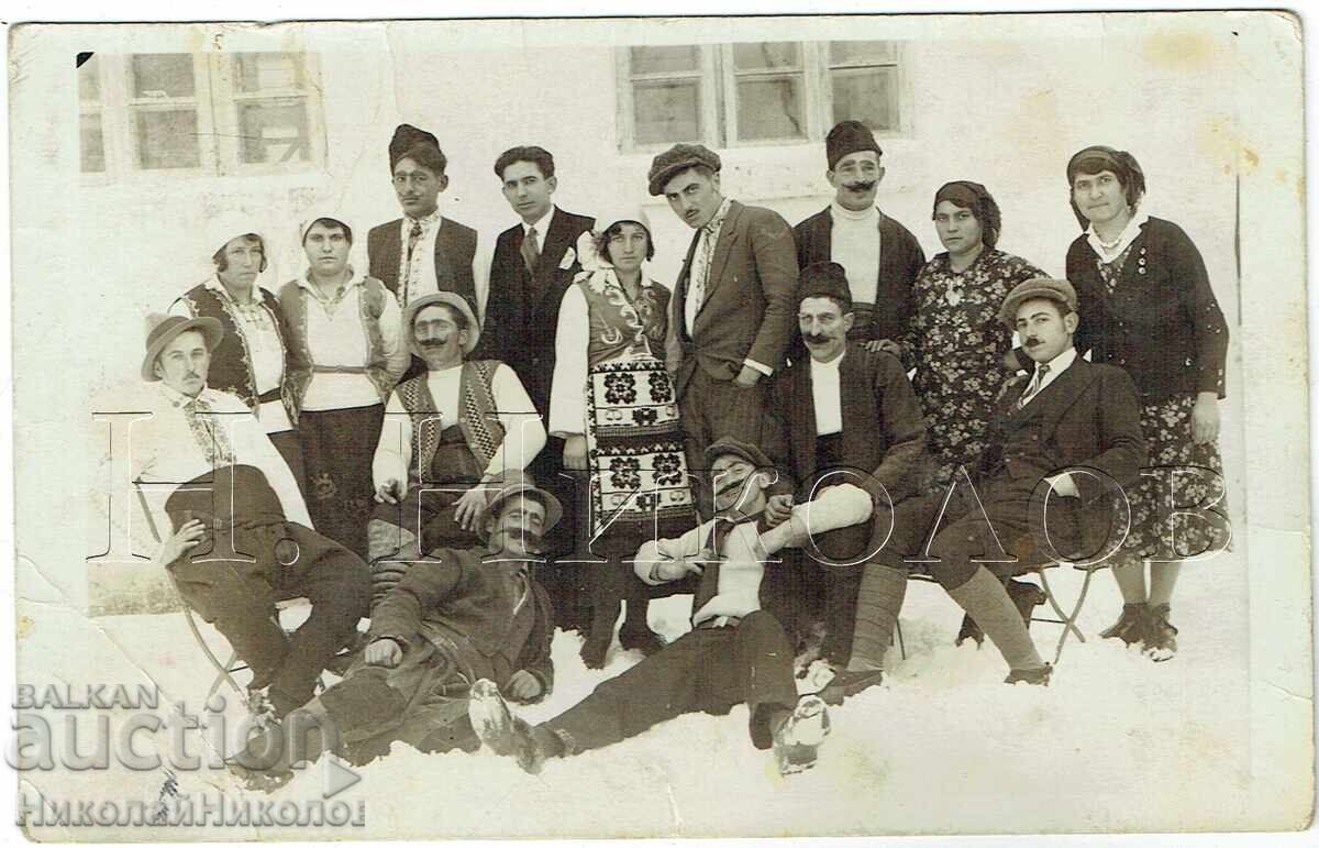 1934 FOTOGRAFIE VECHE SATUL ROSITSA CARTIERUL GRUHCHEVA TEATRU J654