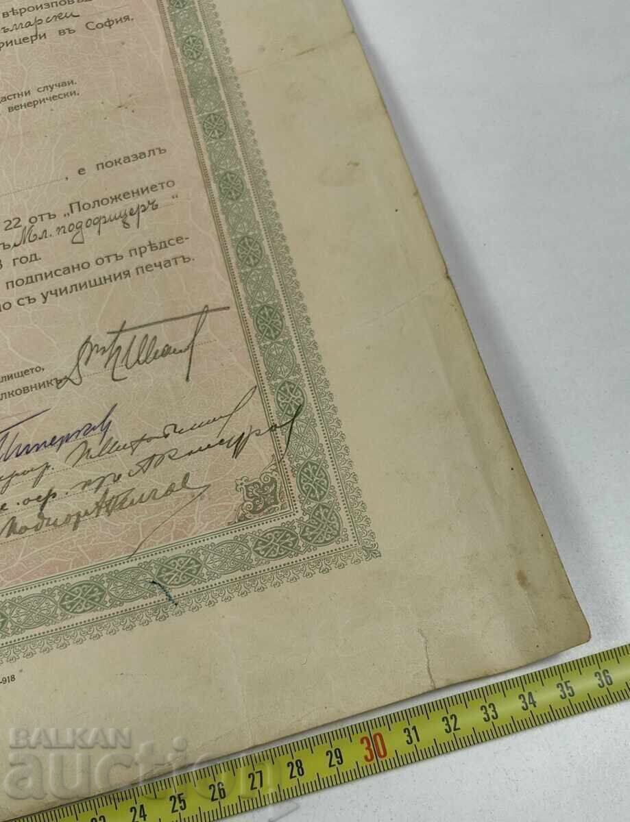 1918 ȘCOALĂ SUBOFIȚERI SANITARI CERTIFICAT SPITAL MEDIC - 5 1918 ȘCOALĂ SUBOFIȚERI SANITARI CERTIFICAT SPITAL MEDIC - 5