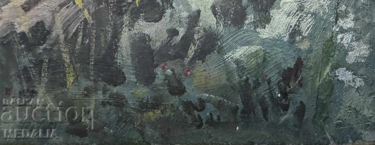 Lyuben Doganov - forest landscape - oil paints with price € 0.01 | 0.02 BGN