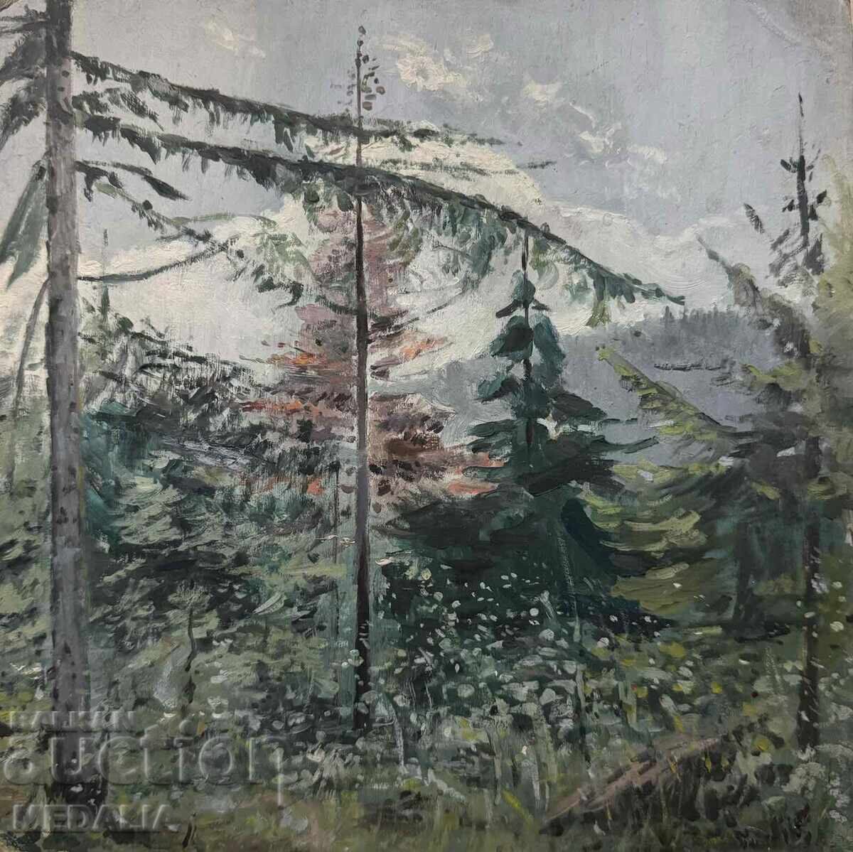 Lyuben Doganov - forest landscape - oil paints