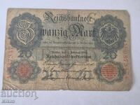 Bancnotă 20 mărci 1914, Germania