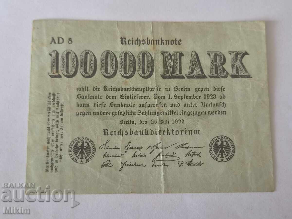 Bancnotă 100 000 mărci 1923, Germania