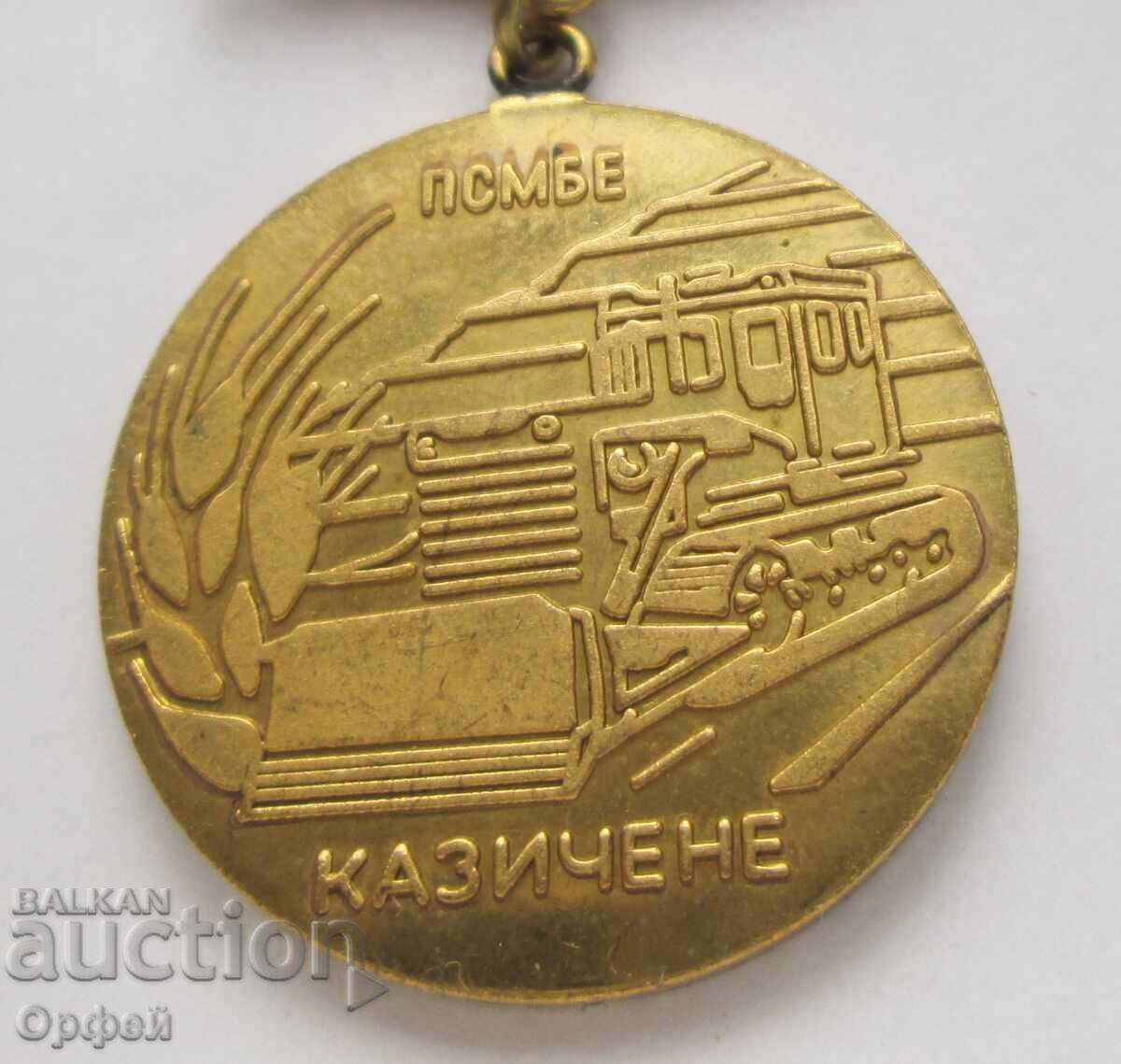 PRB Soc[ialist] old medal honorary badge 25y PSMBE Kazichene with price € 10.00 | 19.56 BGN