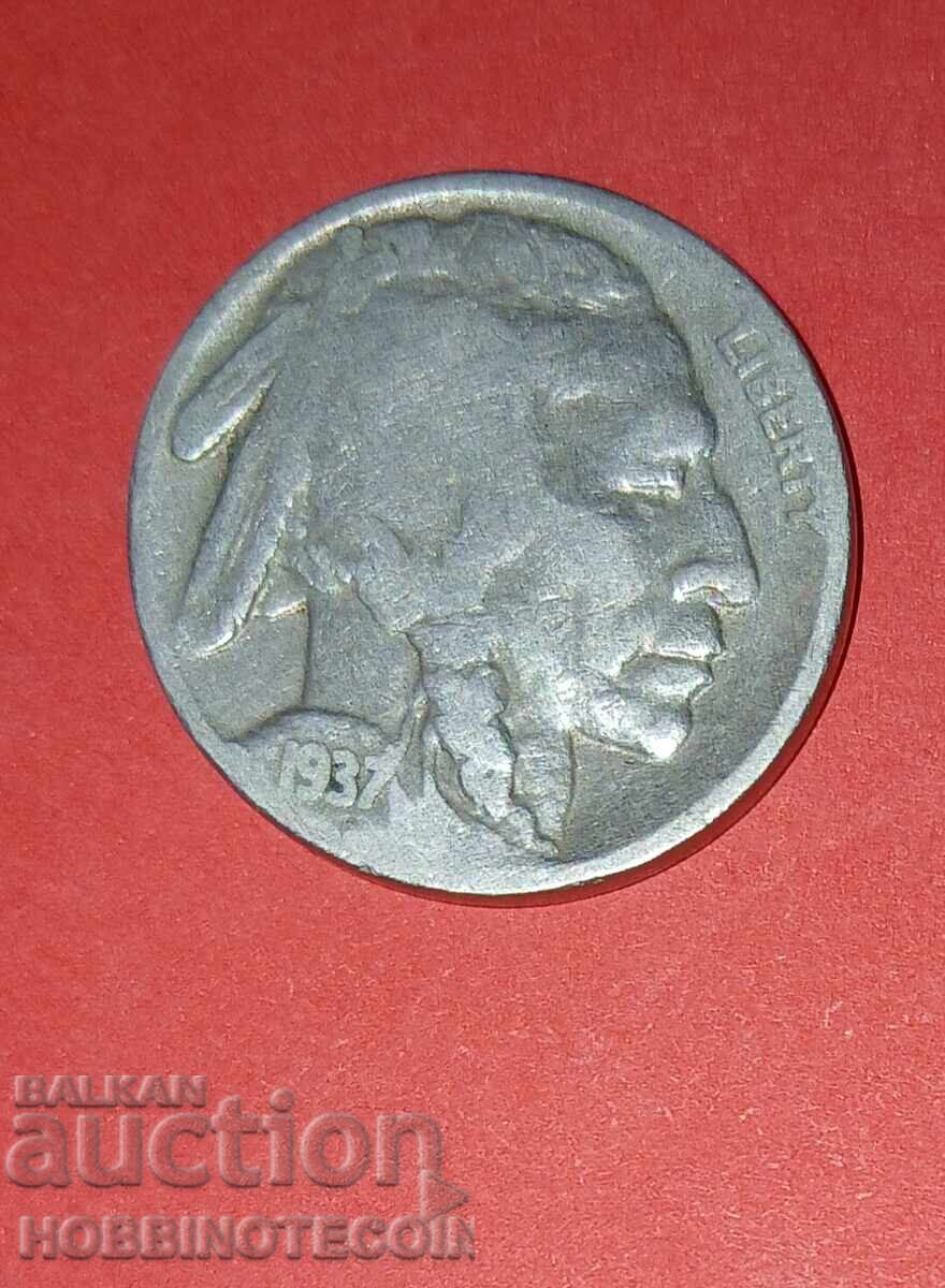 SUA USA 5 cenți emisiune 1937