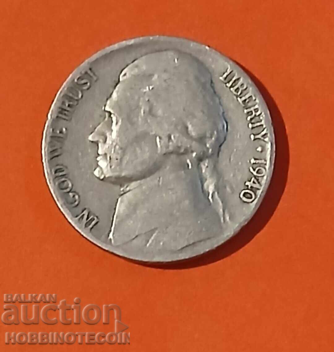 SUA 5 cenți emisiune 1940