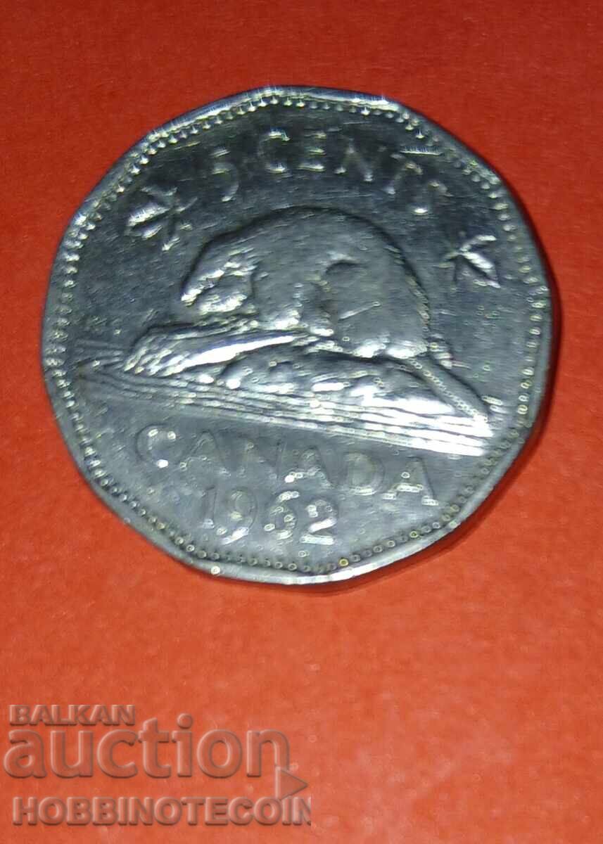 CANADA 5 Cenți emisiune 1962 REGINĂ FOARTE TÂNĂRĂ CANADA 5 Cenți emisiune 1962 REGINĂ FOARTE TÂNĂRĂ