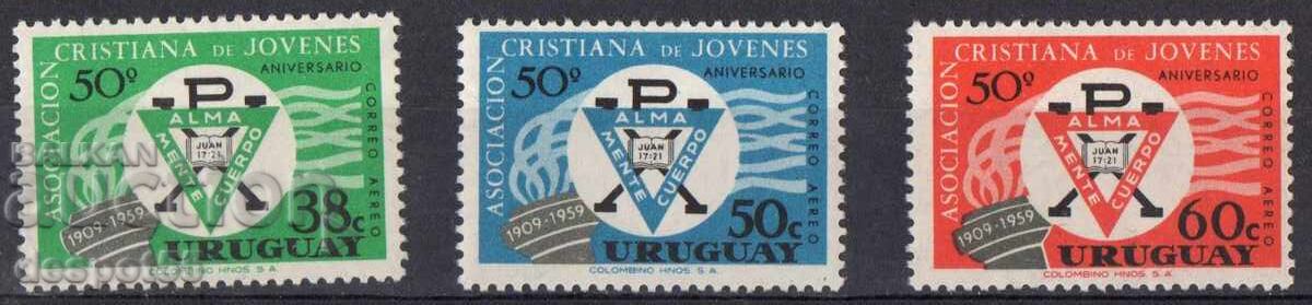 1959. Uruguay. Poștă aeriană. 50 de ani de la înființarea YMCA în Uruguay