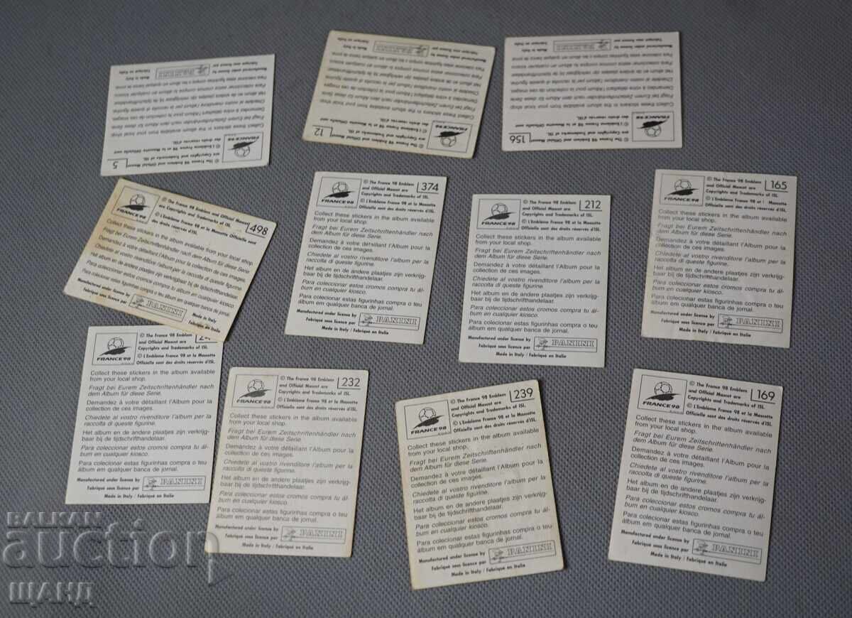 Delivery of 1998 France World Cup football stickers players teams