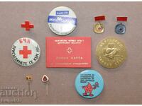 lot 10 buc. insigne BCHK, plachetă, insigne, certificat