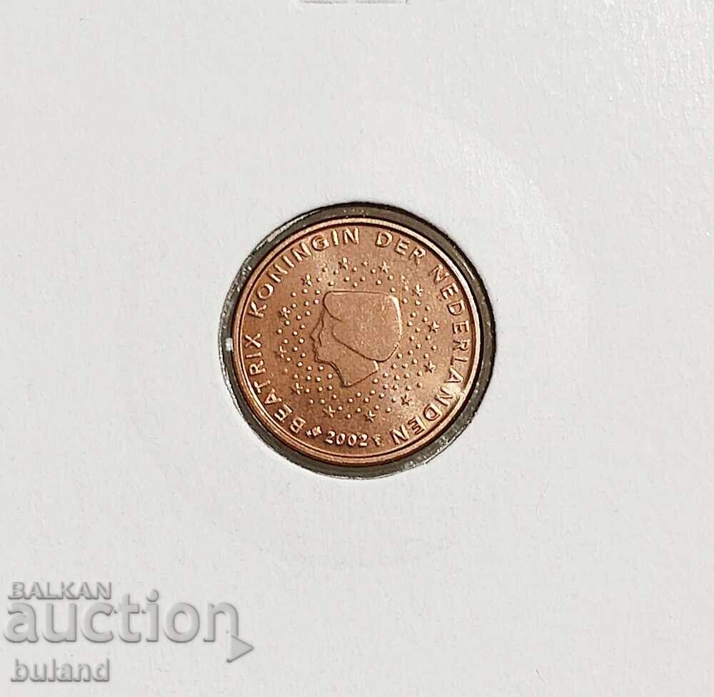 Țările de Jos UNC Monedă Euro 1 Cent 2002 Euro Cent Olanda