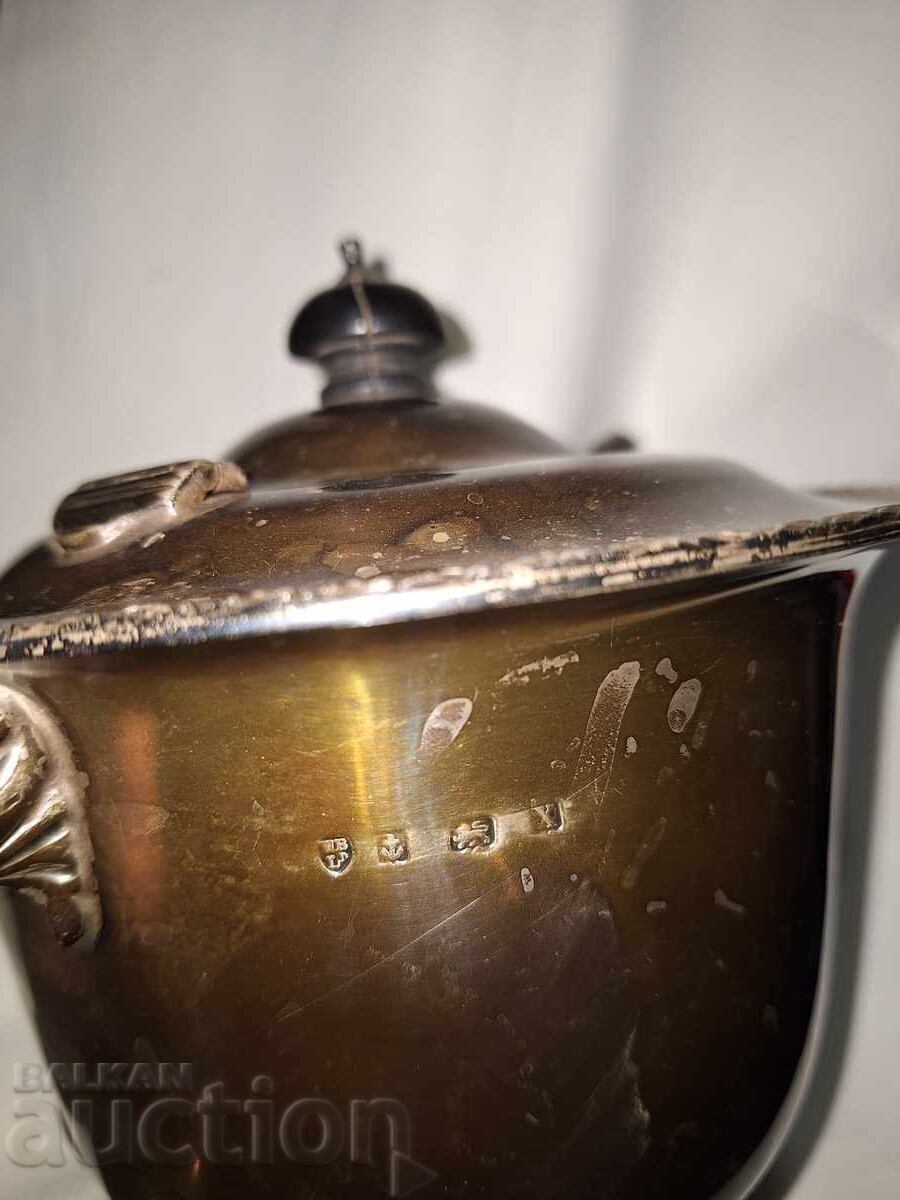 Antique silver teapot - 7