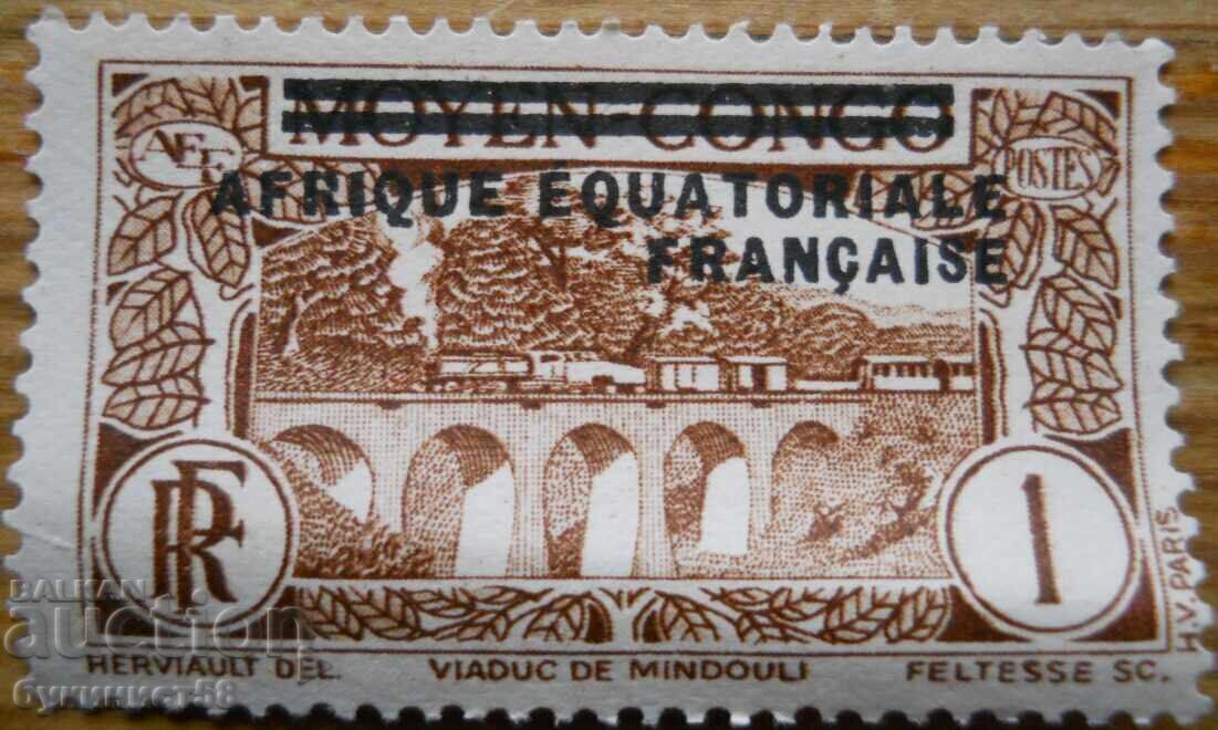 Френска Екваториална Африка - 1936 г (надпечатка)