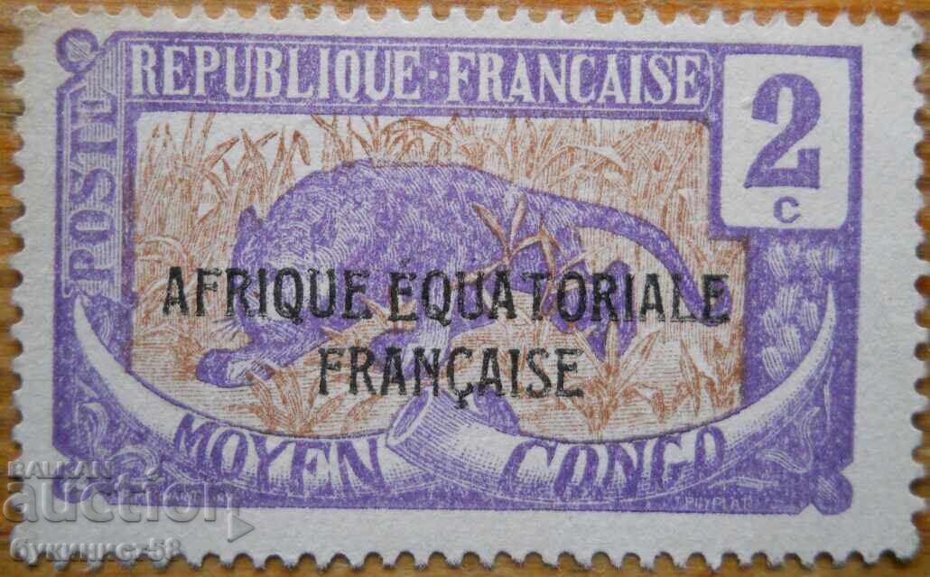 Congo Mijlociu (protectorat francez) - 1924-30 (supratipar)