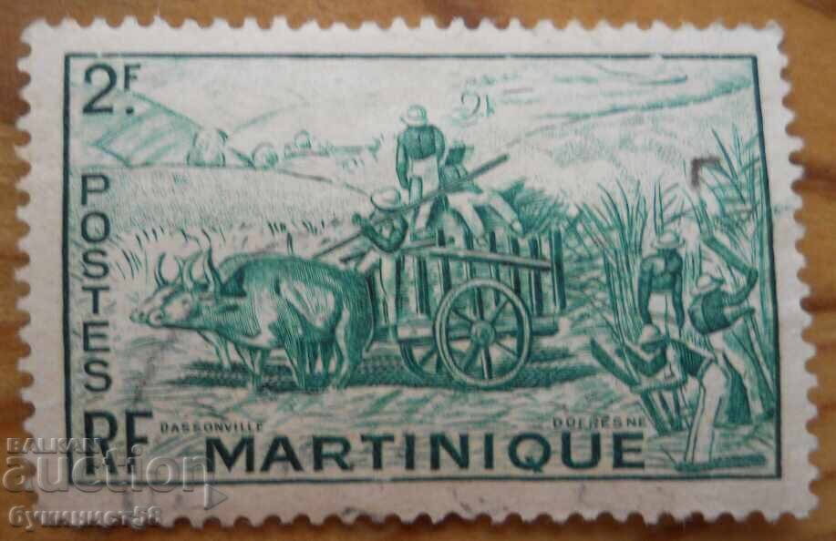 Martinica Franceză "Plantație de trestie de zahăr" - 1947