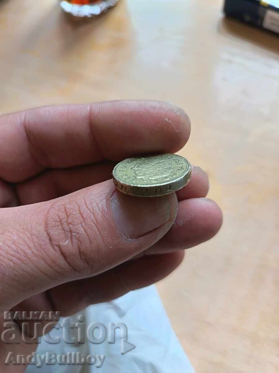 1991 one pound coin with error - 6