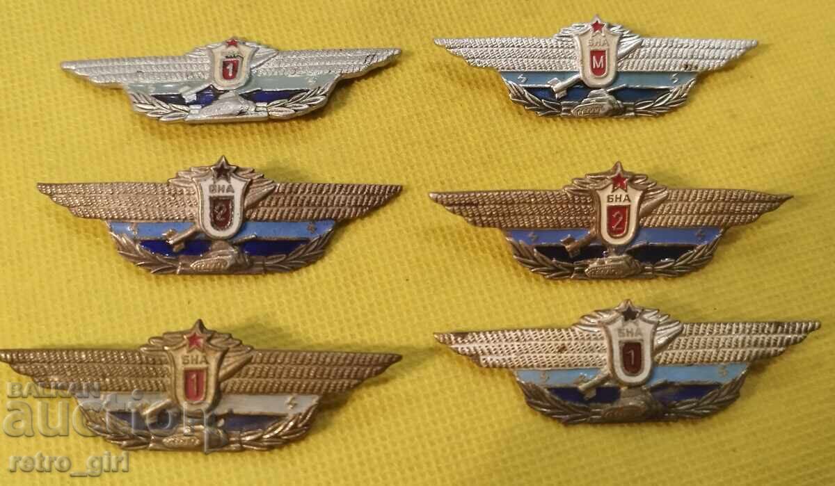 Military badges - 6 pieces, different issues