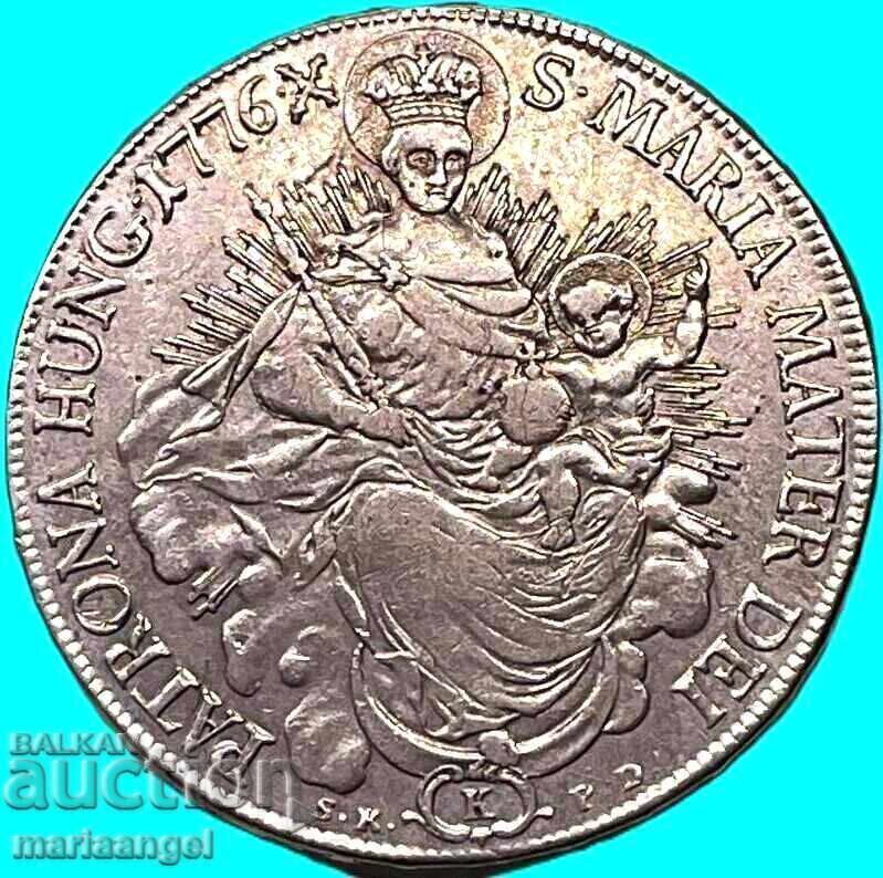 Талер 1776 Унгария Мария Терезия 27.83г Кремниц сребр Патина