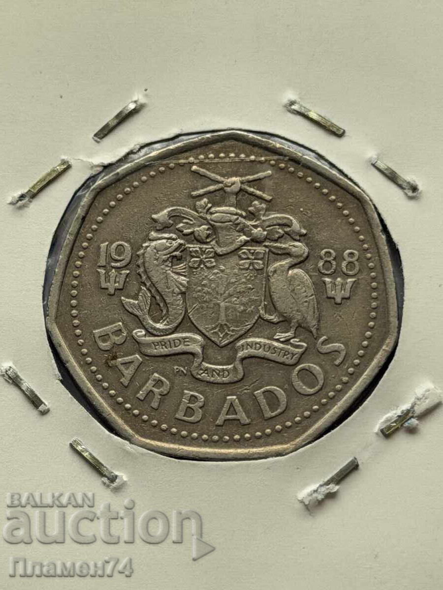 1 dollar 1988 Barbados