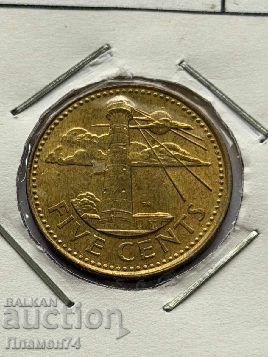 5 цента 1997 Барбадос