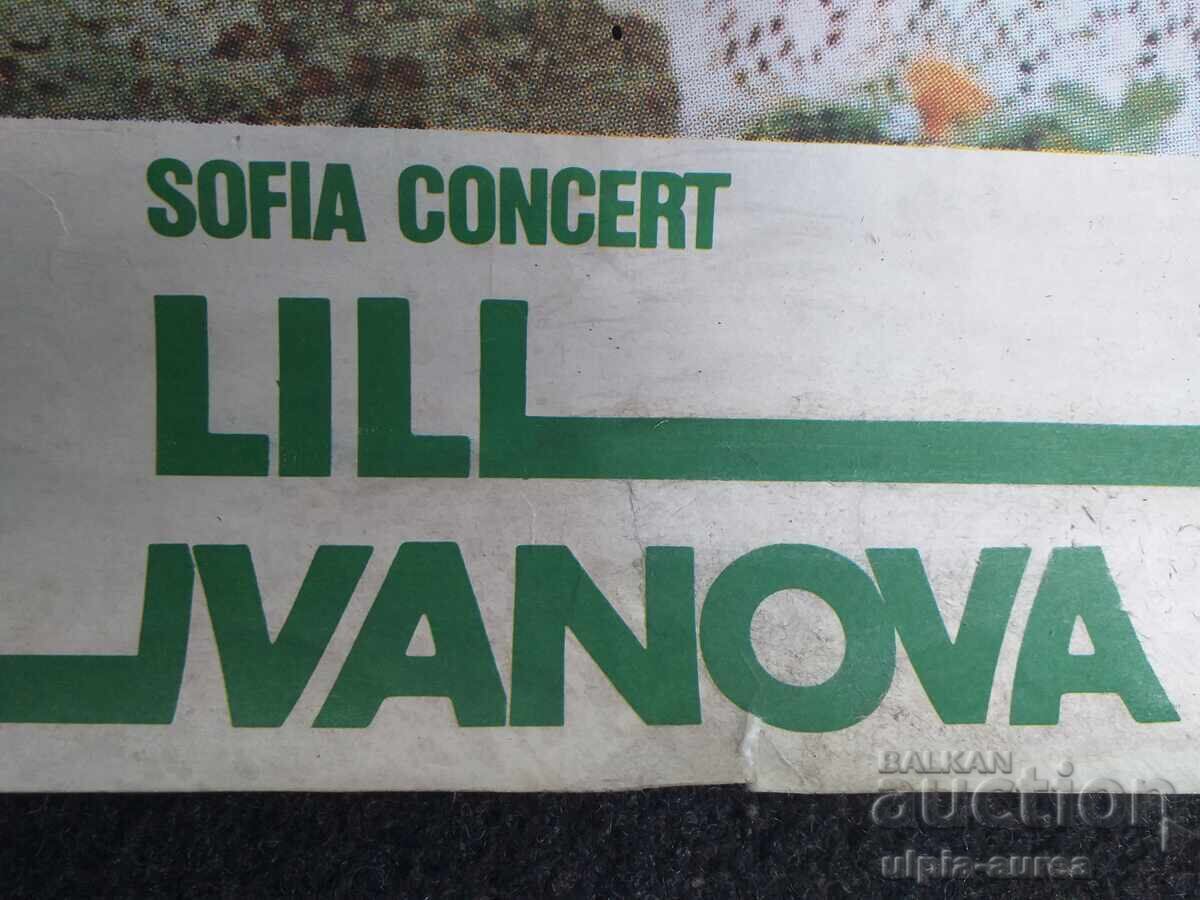 Licitație Lili Ivanova afiș vechi 70/45 cm Licitație Lili Ivanova afiș vechi 70/45 cm