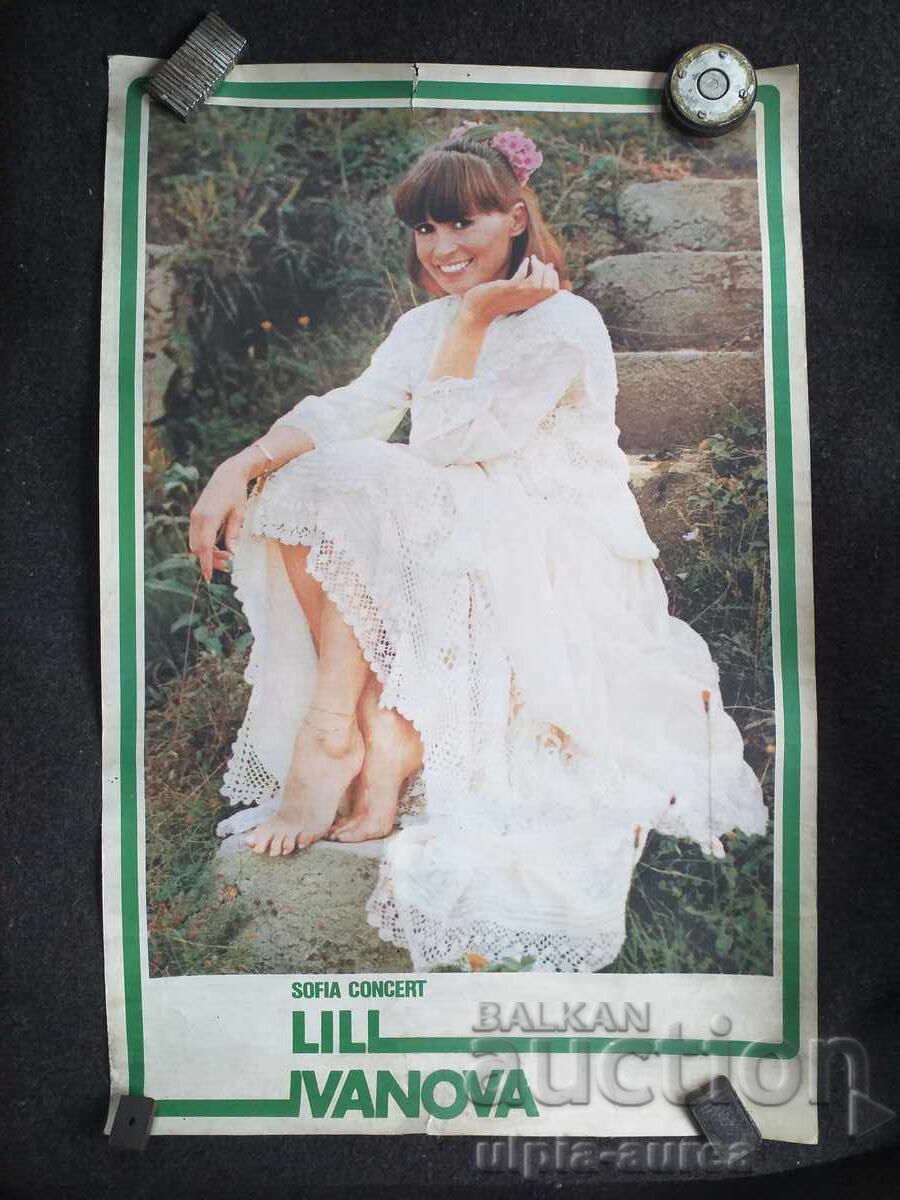 Lili Ivanova afiș vechi 70/45 cm Lili Ivanova afiș vechi 70/45 cm