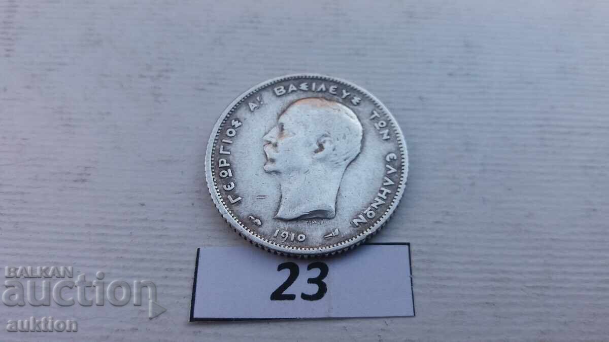 1 DRAHMĂ 1910 ARGINT - ORIGINAL cu preț € 19.99 | 39.10 BGN