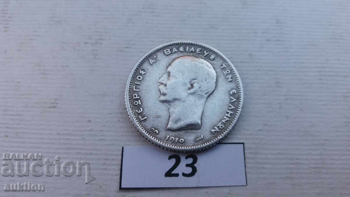 1 DRAHMĂ 1910 ARGINT - ORIGINAL - 5