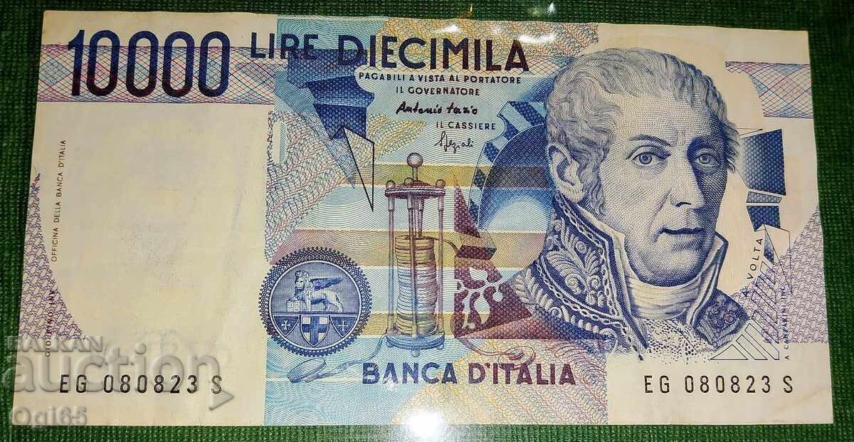 Bancnotă veche rară din Italia 10000 lire 1994 Bancnotă veche rară din Italia 10000 lire 1994