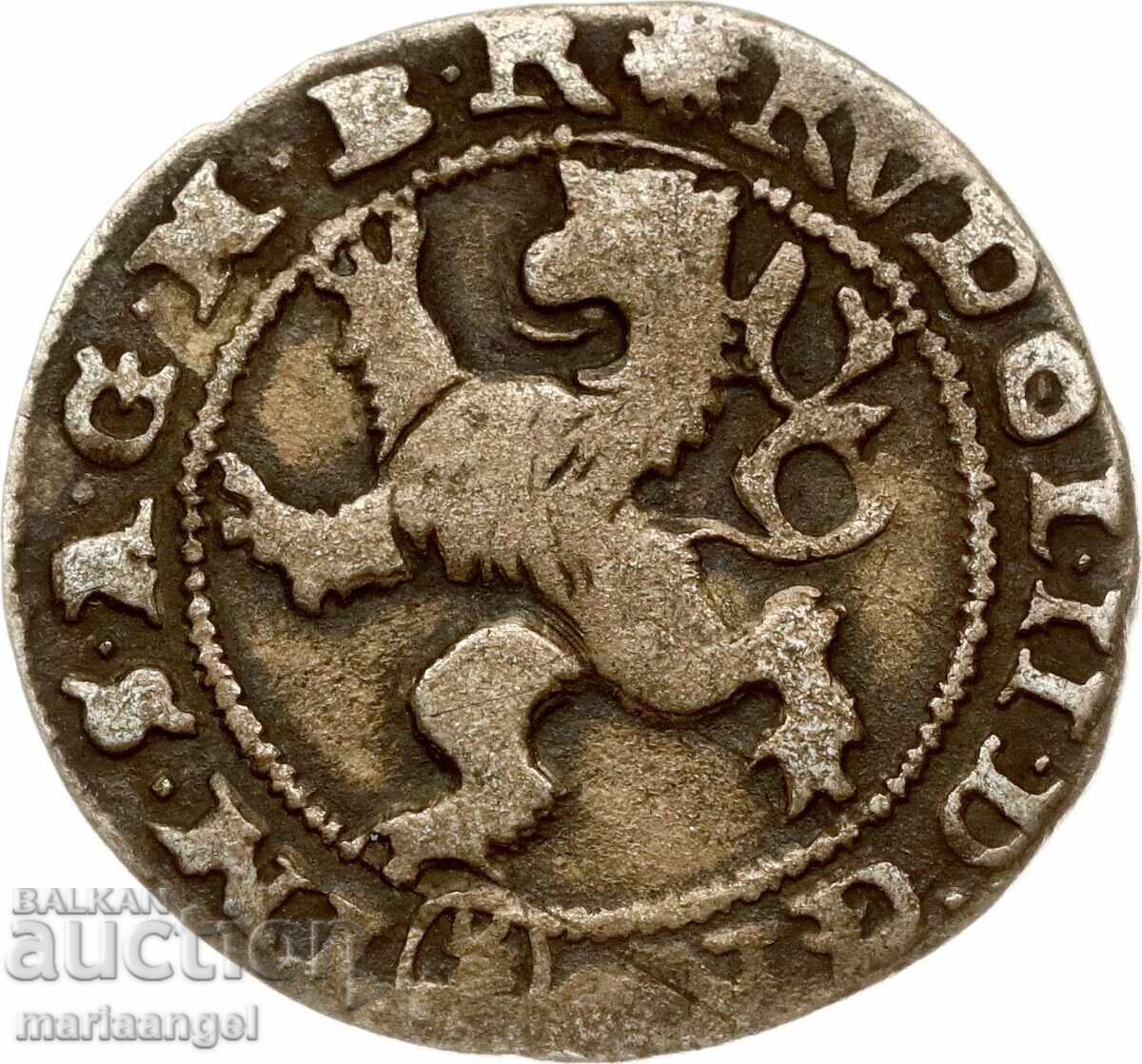 1 Groschen 1589 Austria Rudolf II Lion silver - rare and expensive - 5