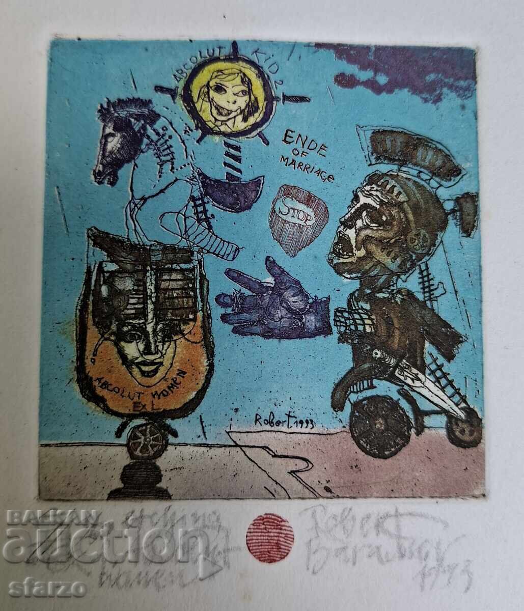 Robert Baramov gravură color cu preț € 225.00 | 440.06 BGN