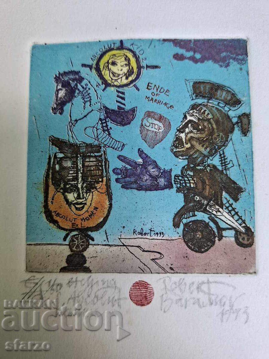 Licitație Robert Baramov gravură color