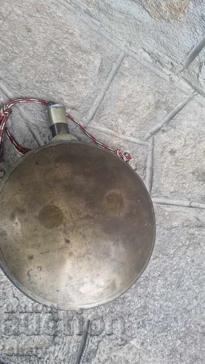 Large old copper flask - 5