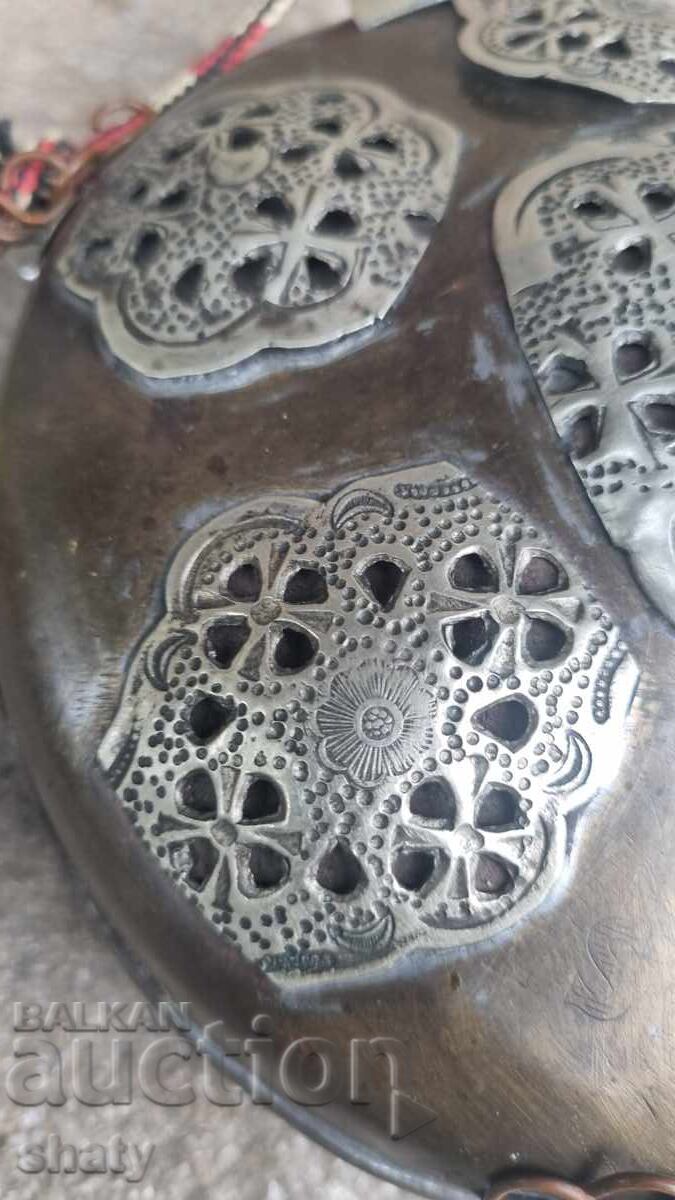 Large old copper flask - 7
