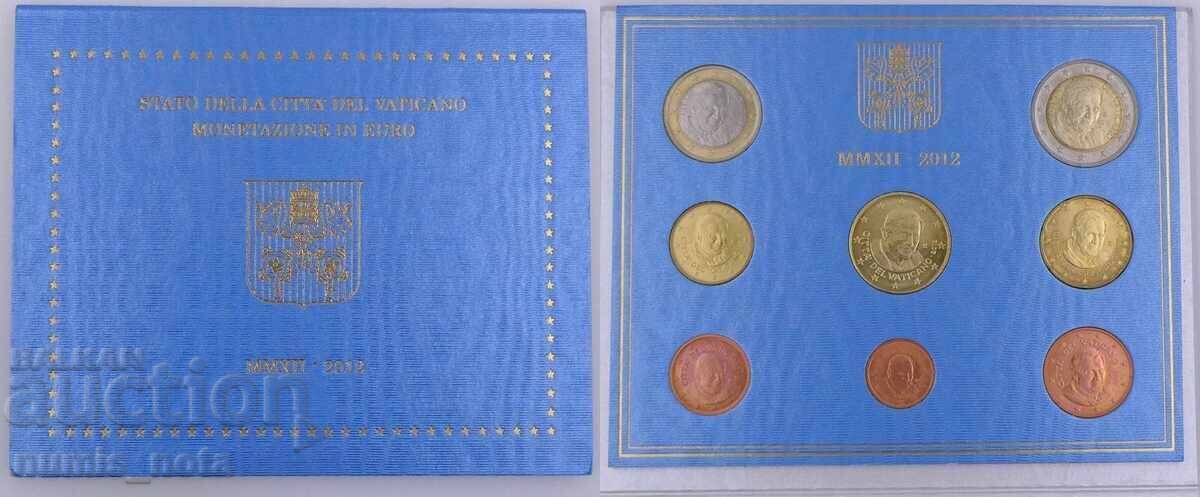 Евросет Ватикана 2012 година ( от 1 цент до 2 евро ) UNC