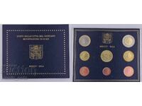 Евросет Ватикана 2014 година ( от 1 цент до 2 евро ) UNC