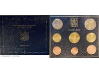 Евросет Ватикана 2022 година ( от 1 цент до 2 евро ) UNC
