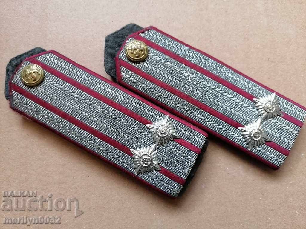 Senior officer epaulettes lieutenant colonel from BA uniform, monogram