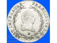 20 кройцера 1807 Австрия  А - Вена сребро - рядка!
