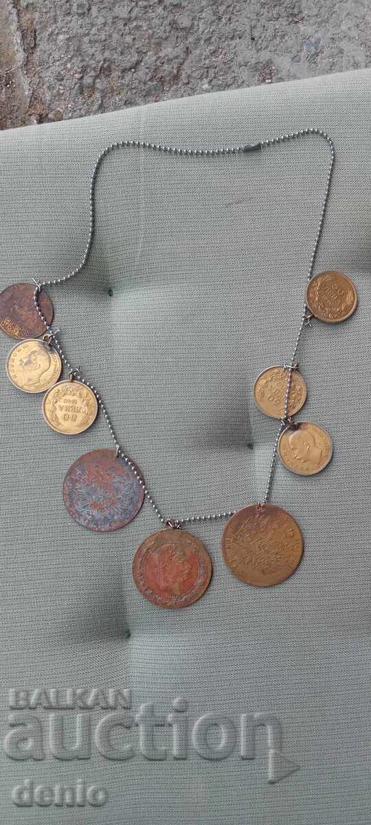 Auction Unique old necklace, coins, jewelry, gold Auction Unique old necklace, coins, jewelry, gold