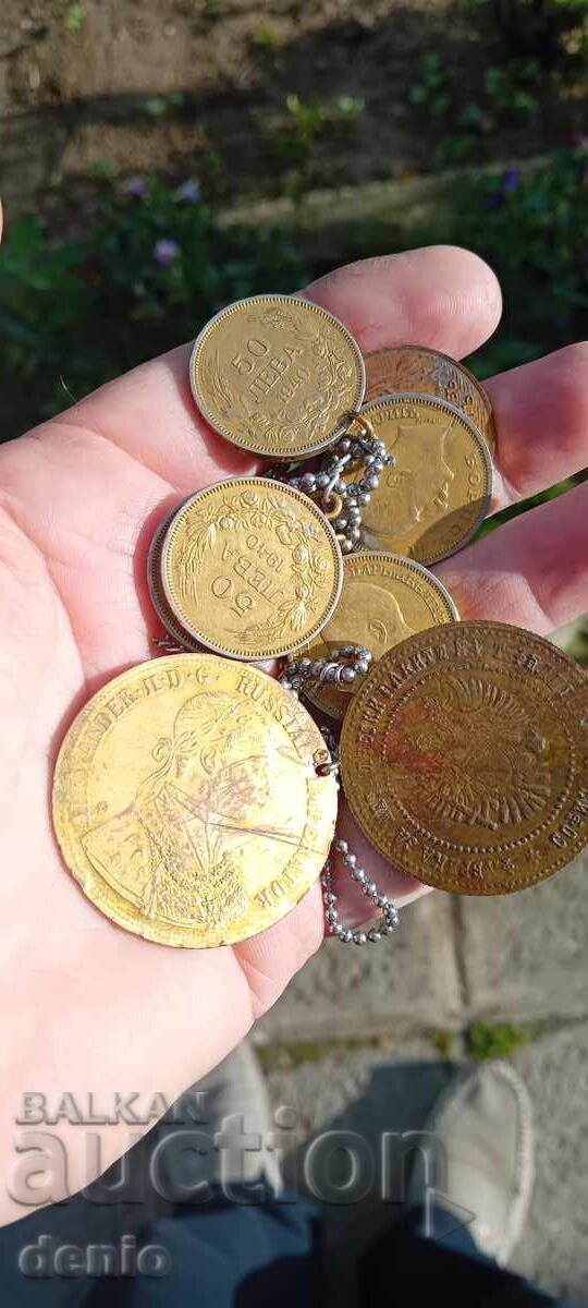 Unique old necklace, coins, jewelry, gold Unique old necklace, coins, jewelry, gold