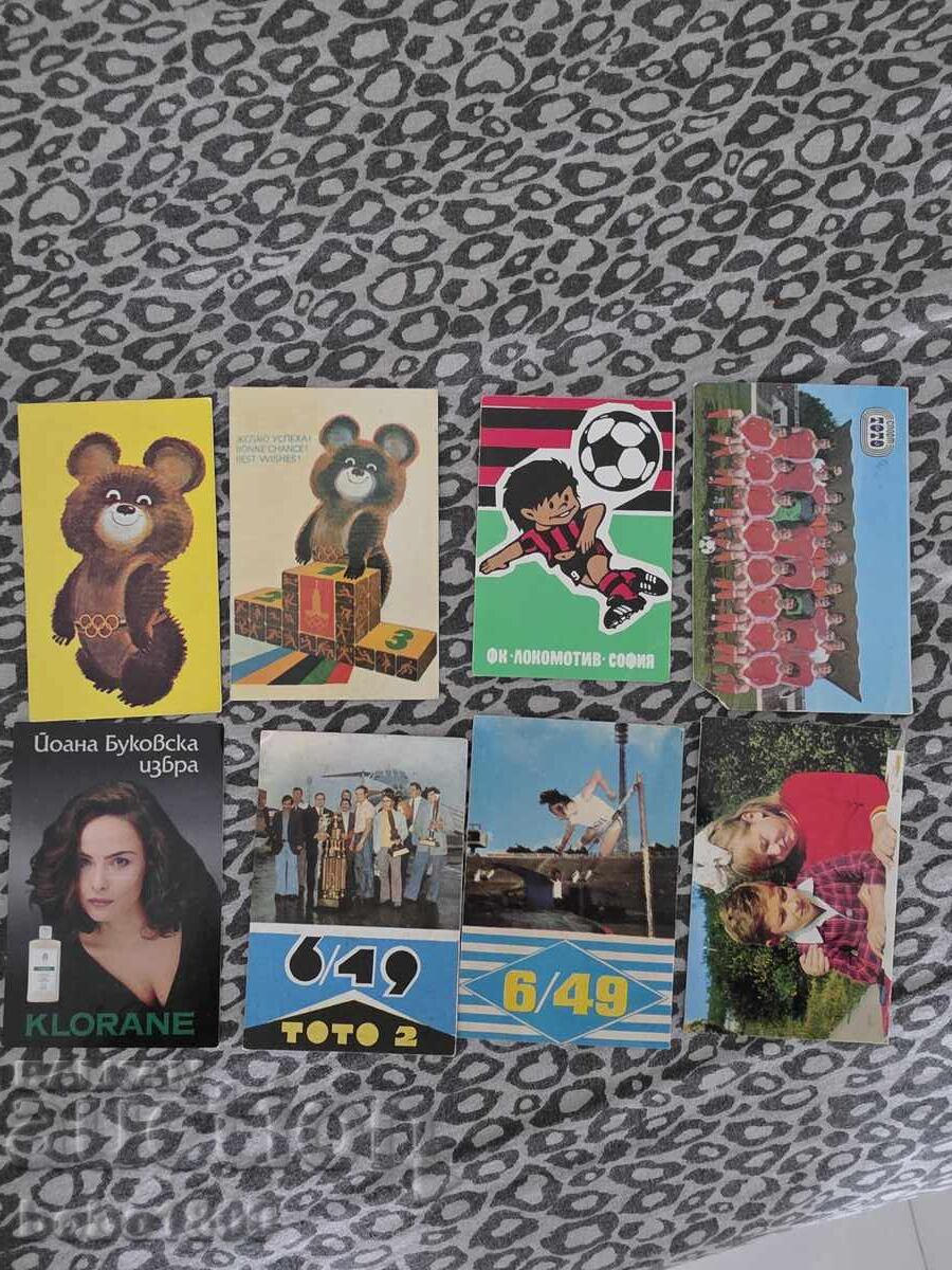 Lot calendare 8 bucăți Lot calendare 8 bucăți