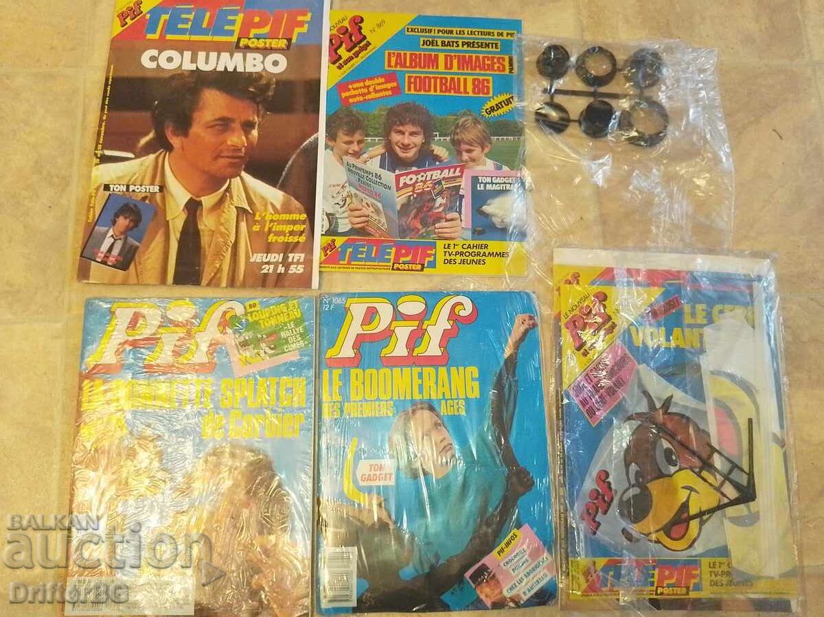 Συλλεκτική παρτίδα περιοδικών Pif Gadget και TelePif (δεκαετία του 1980) + Συλλεκτική παρτίδα περιοδικών Pif Gadget και TelePif (δεκαετία του 1980) +