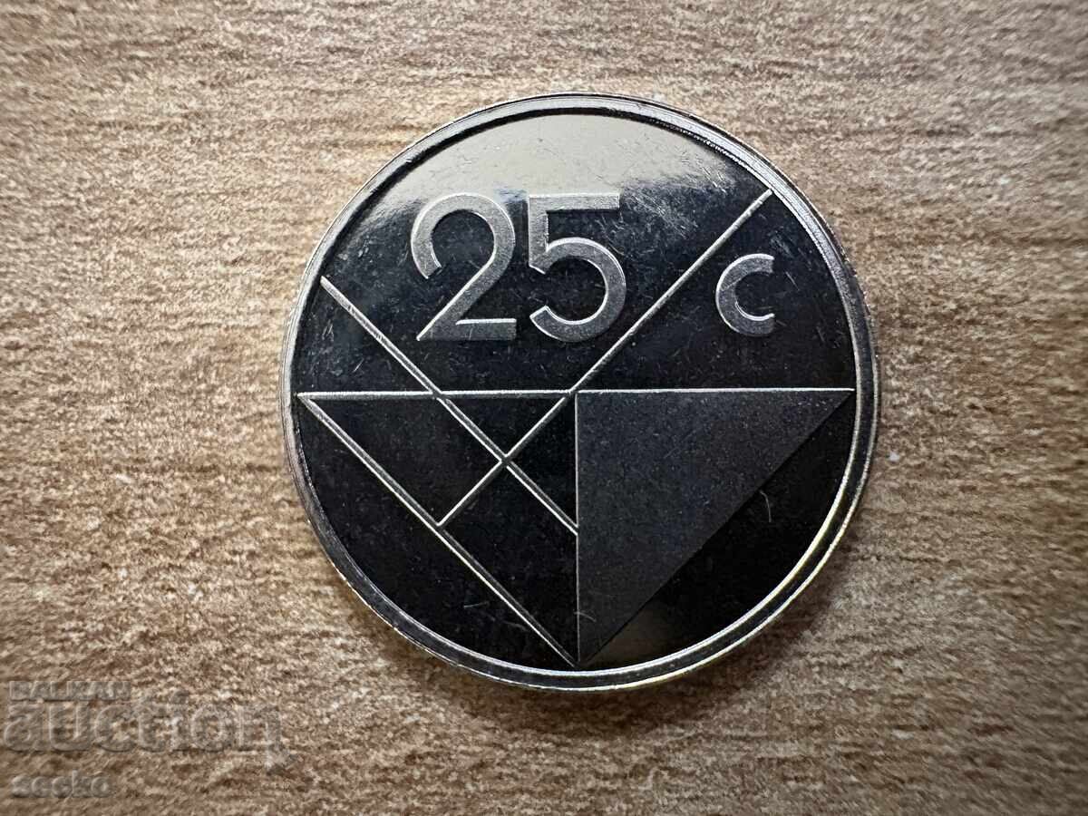Aruba - 25 cenți (1989)