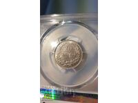 AU 58 Monedă regală bulgărească 20 stotinki 1912