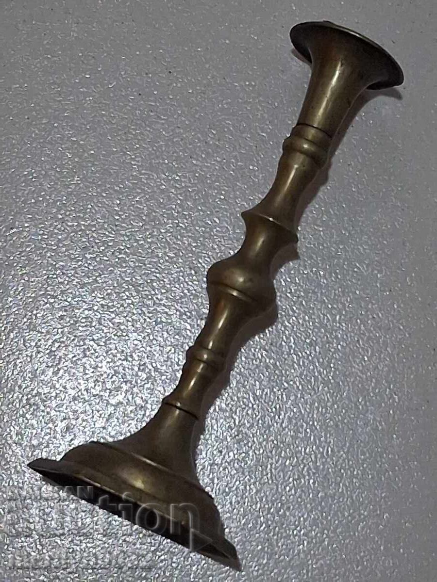 Sfeșnic din bronz perioadă otomană lampă lumânare - 5