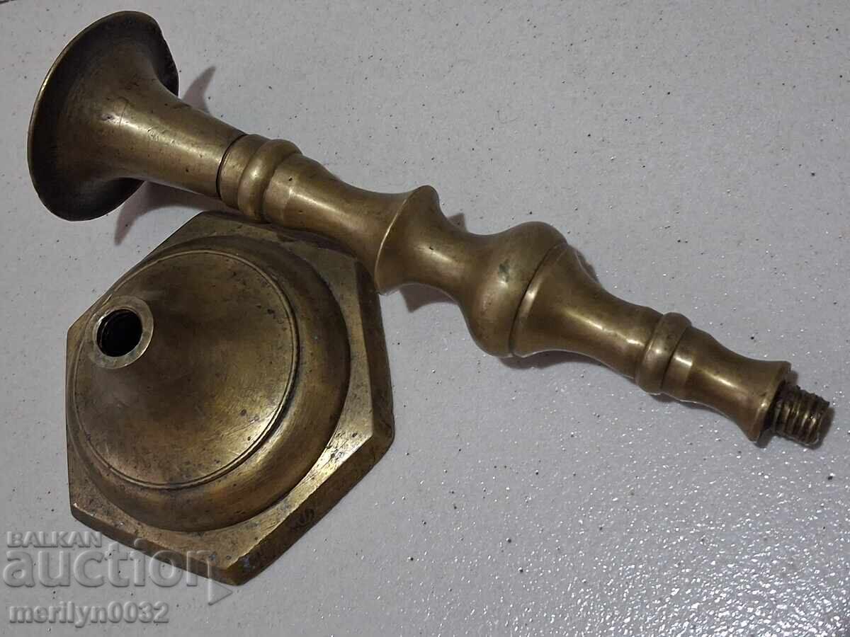 Sfeșnic din bronz perioadă otomană lampă lumânare - 6