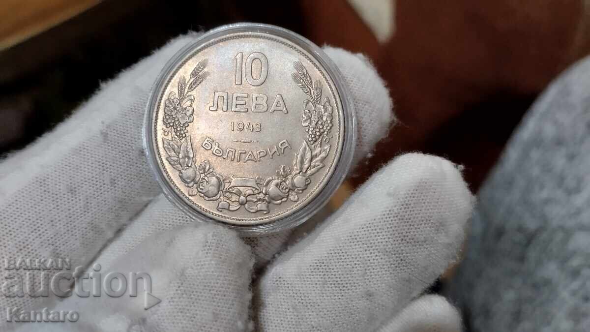Livrarea Monedă - BULGARIA - 10 BGN - 1943 - EXCELENT