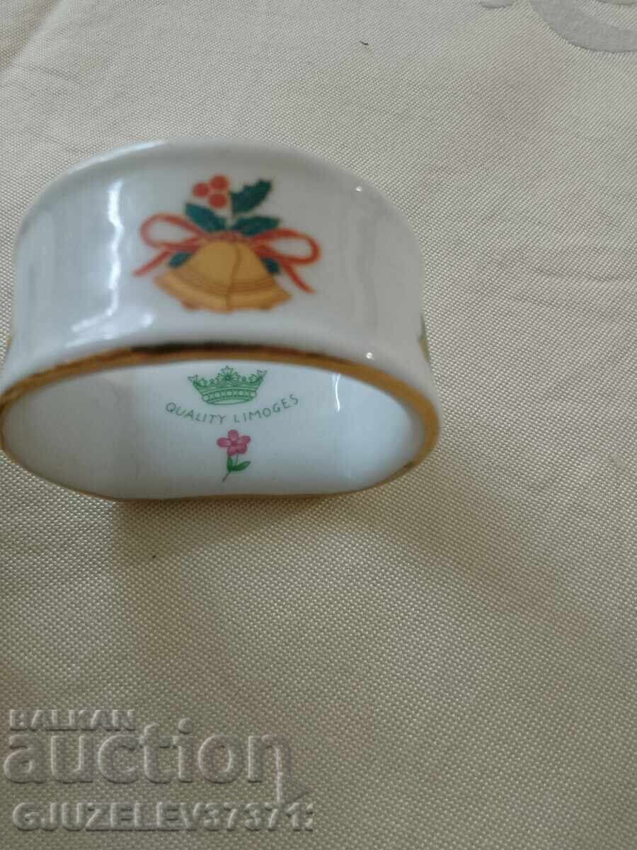 Vintage πορσελάνινοι κρίκοι για πετσέτες ΠΟΙΟΤΙΚΑ LIMOGES - 5