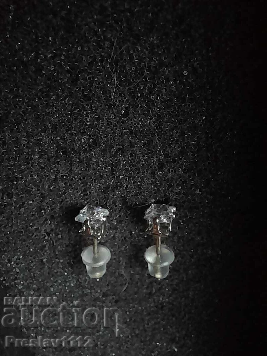 Cercei cu Moissanit Princess 0.6ct - 7