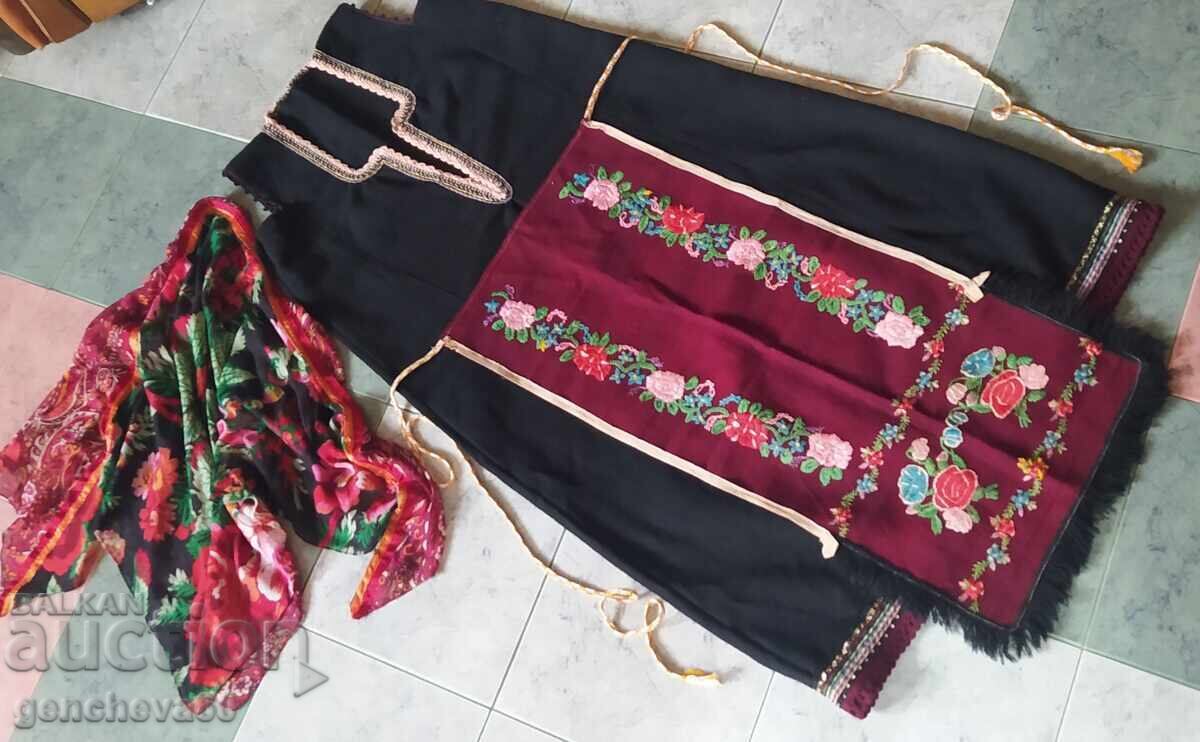 Authentic folk costume sukman and apron
